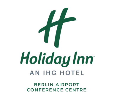 Holiday Inn Berlin Airport Conference Centre Logo, grüner Schriftzug auf weißem Hintergrund
