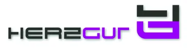 HERZgut stylized logo with black and purple text.