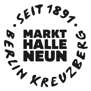Logo reading “Markthalle Neun,” surrounded by “Seit 1891 Berlin Kreuzberg” in a circle.
